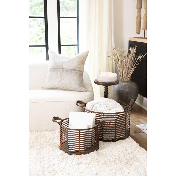 Regina Andrew Design Finn Leather Basket Large
