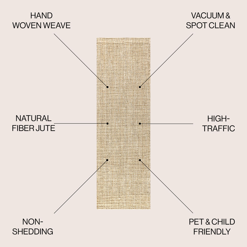 Hiro Hand Woven Chunky Jute Area Rug