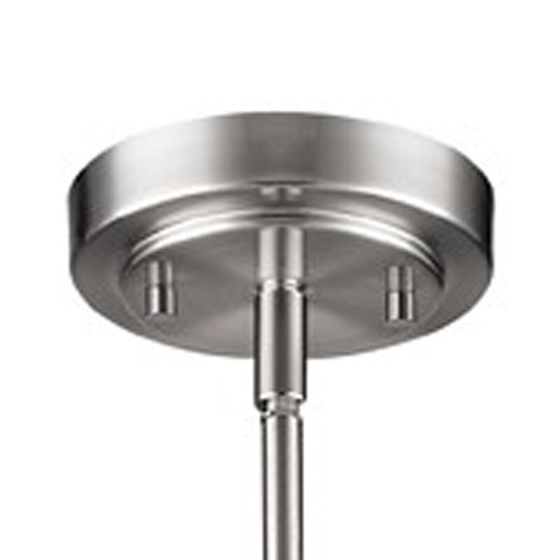 Hivvago Silver Hanging Light with Frosted Glass Shade