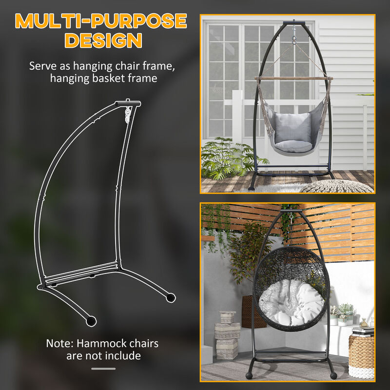 Hivvago C-Shape Metal Hammock Chair Stand image number 5