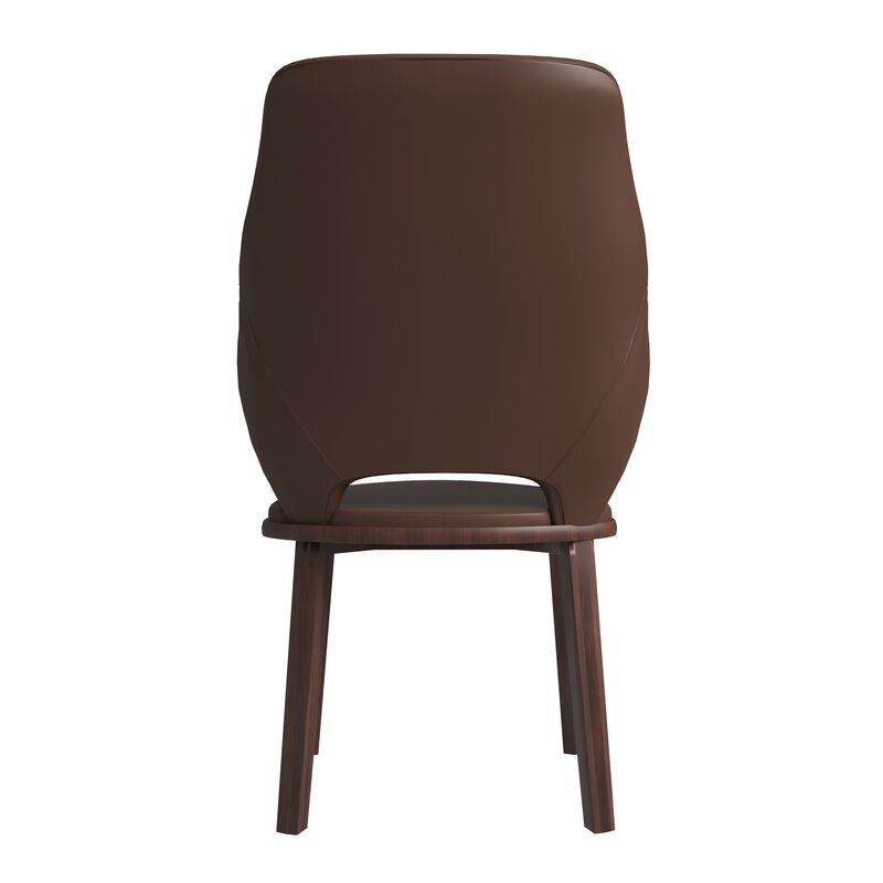 LeisureMod Vivara Collection Modern Dining Chair Set of 2