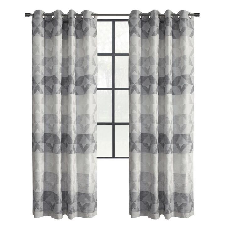 Commonwealth Jackson Grommet Curtain Panel - 52x95", Natural Grey