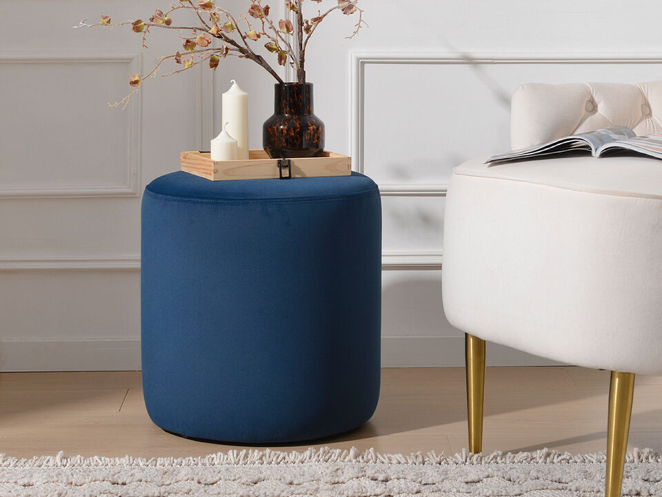 Elof 18in Wide Round Ottoman Footrest