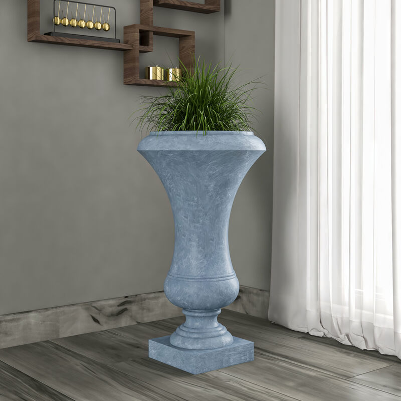 LeisureMod Daisy Series Fiberstone and MgO Clay Planter