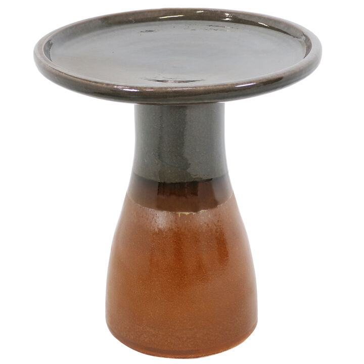 Sunnydaze Subtle Transitions Ceramic Bird Bath - 18.5 in