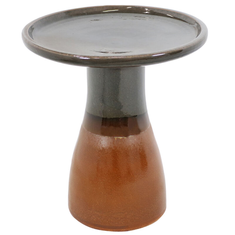 Sunnydaze Subtle Transitions Ceramic Bird Bath - 18.5 in