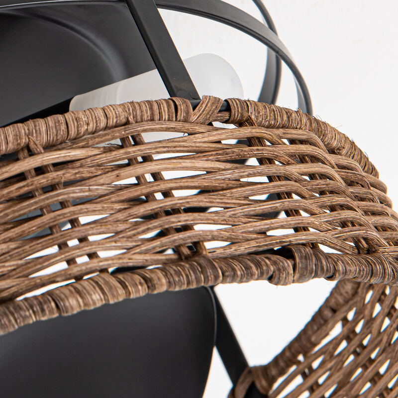 13" Farmhouse Flush Mount Ceiling Fan with Light & Remote