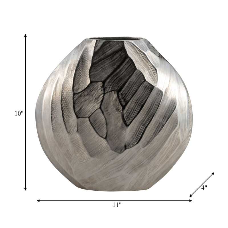 Aluminum Hammered Vase