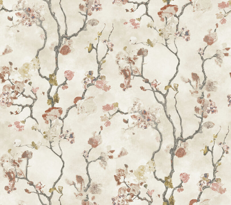 Avril Chinoiserie Coral Wallpaper (Set of 2)