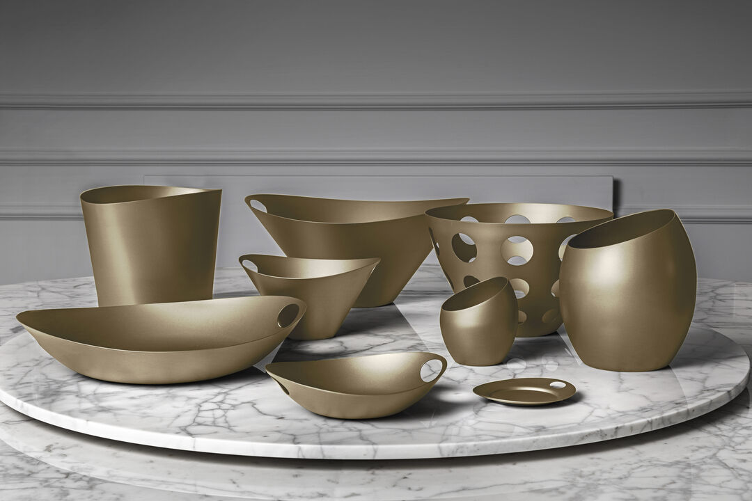 Atmosfera Saturno Small Tray in Materic Gold