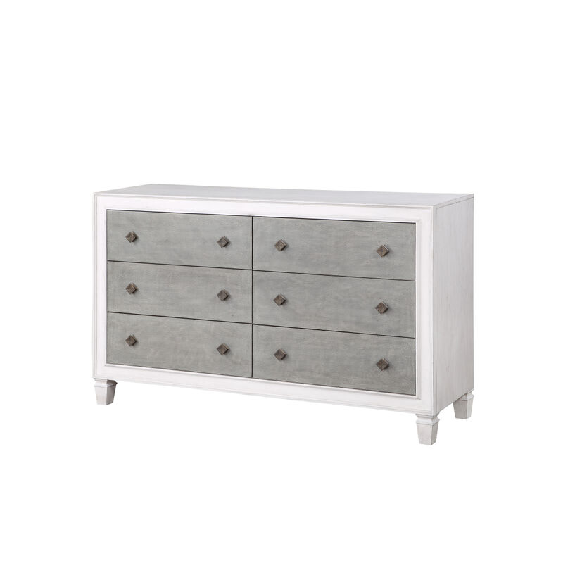 Katia Dresser in Rustic Gray & White Finish