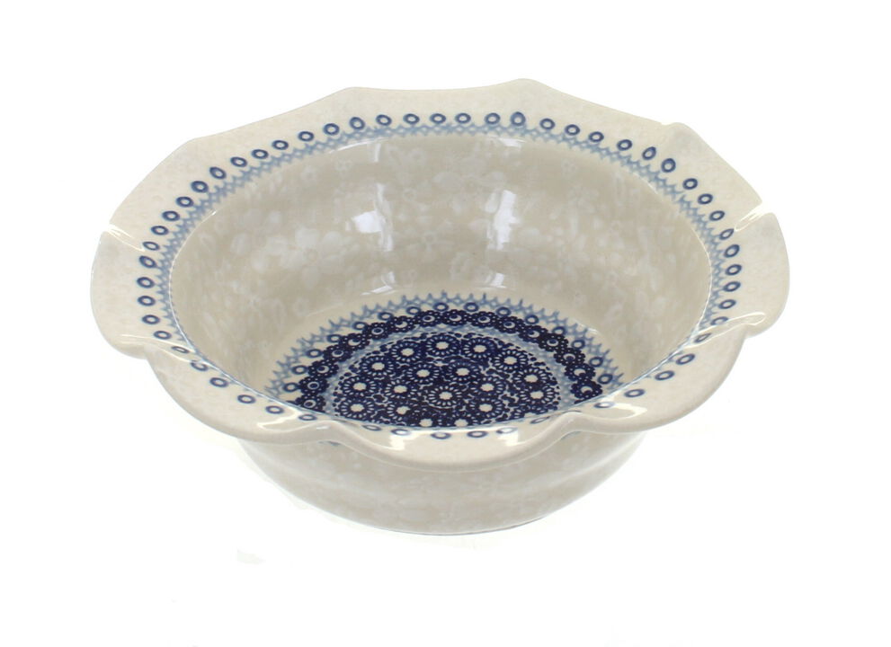 Blue Rose Polish Pottery Christiana Small Scallop Serving Dish