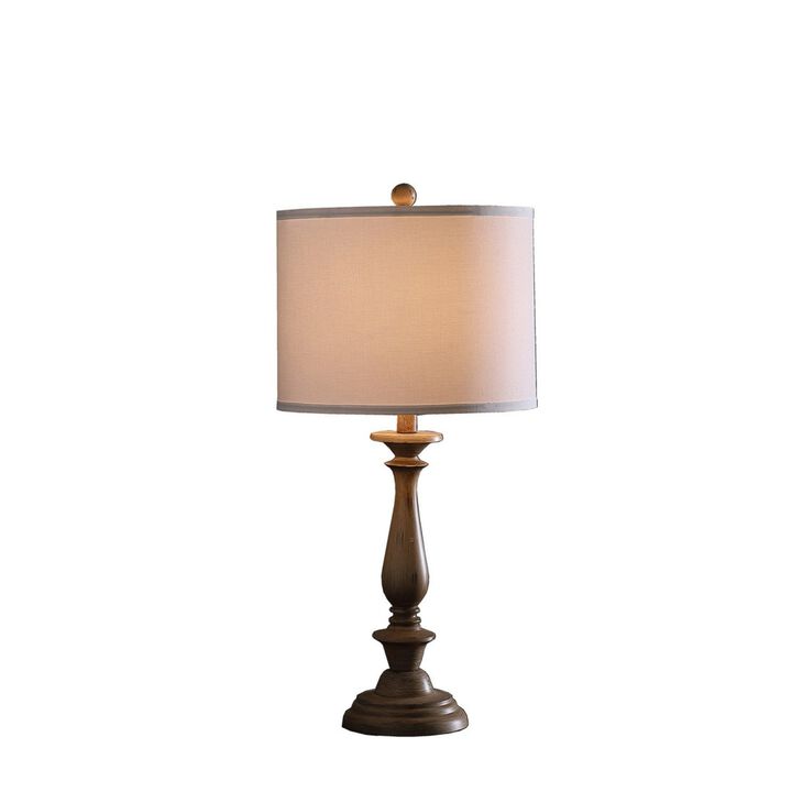 Streamdale 27.5'' In Coastal Wood Effect Polyresin Table Lamp