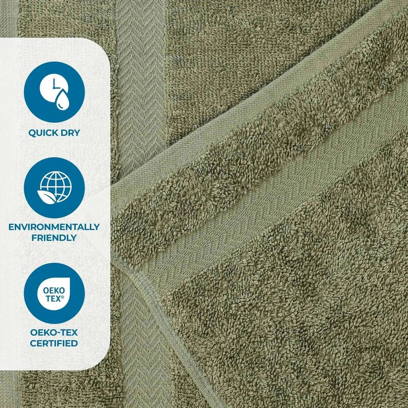 Absorbent Cotton Hand Towel Set of 8 for Bathroom, Spa and Kitchen Use image number 2
