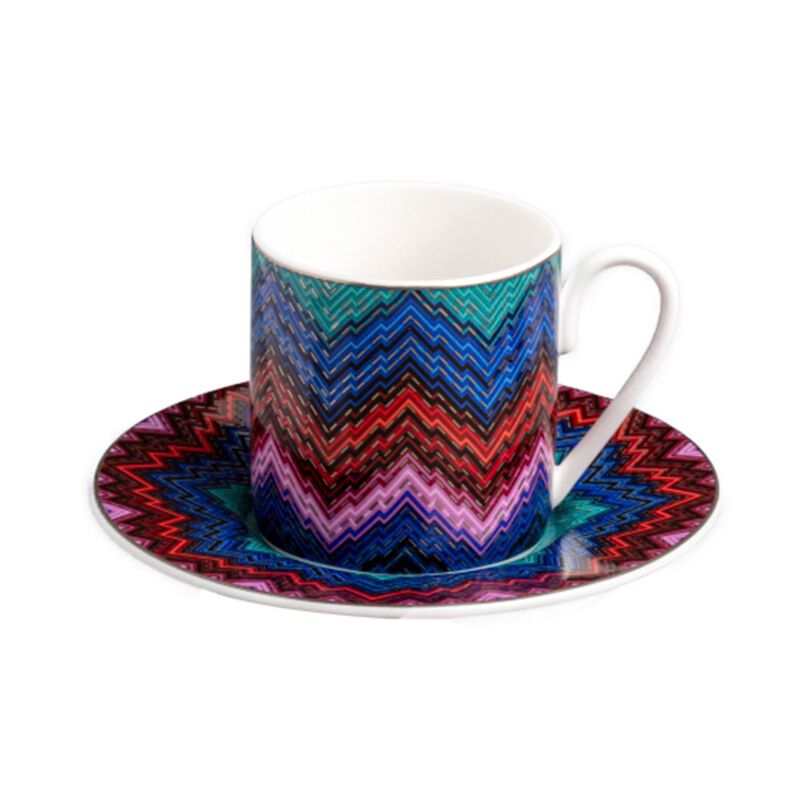 Coffee Cup & Saucer STARLIGHT Set of 2, cup diam. 2.36", H 2.4", saucer diam. 4.72" image number 1