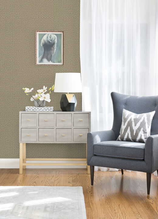 Hui Light Brown Paper Weave Grasscloth Wallpaper