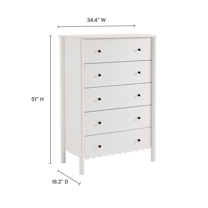 Emmeline Scalloped 5-Drawer Chest