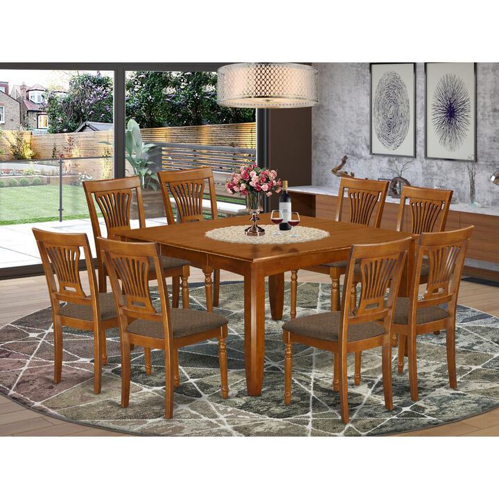 9 Pc Dining set-Table with Leaf and 8 Kitchen Chairs.