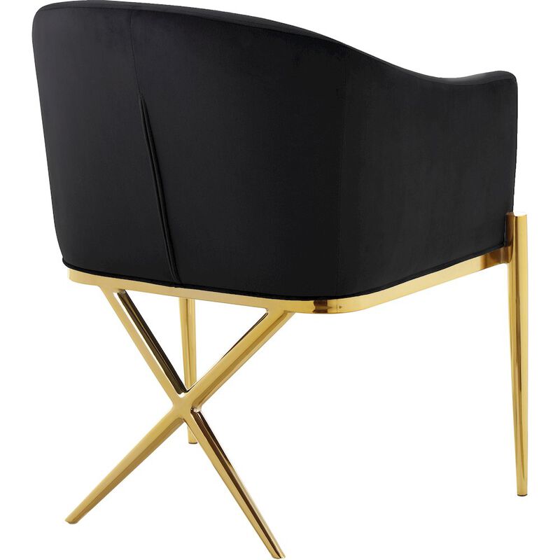 Meridian Furniture Xavier Black Velvet Dining Chair