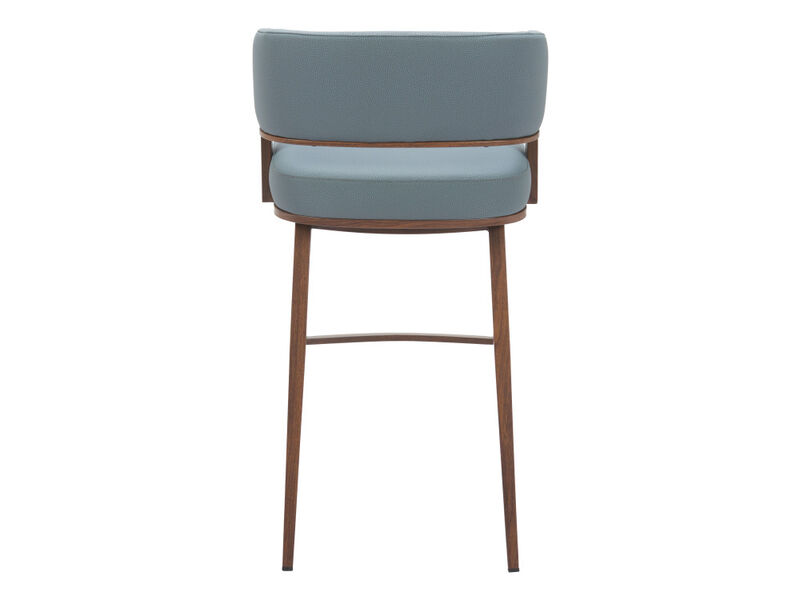 Poise Barstool Azure Gray & Walnut