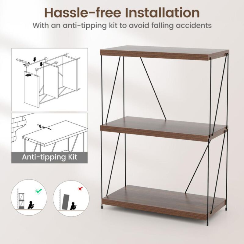Hivvago Multipurpose Display Rack with Metal Frame-34 inches