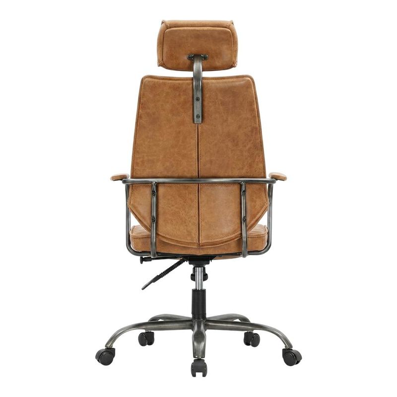 Bison Office Leather Upholstered Executive Office Chair, Industrial Swivel Desk Chair image number 3