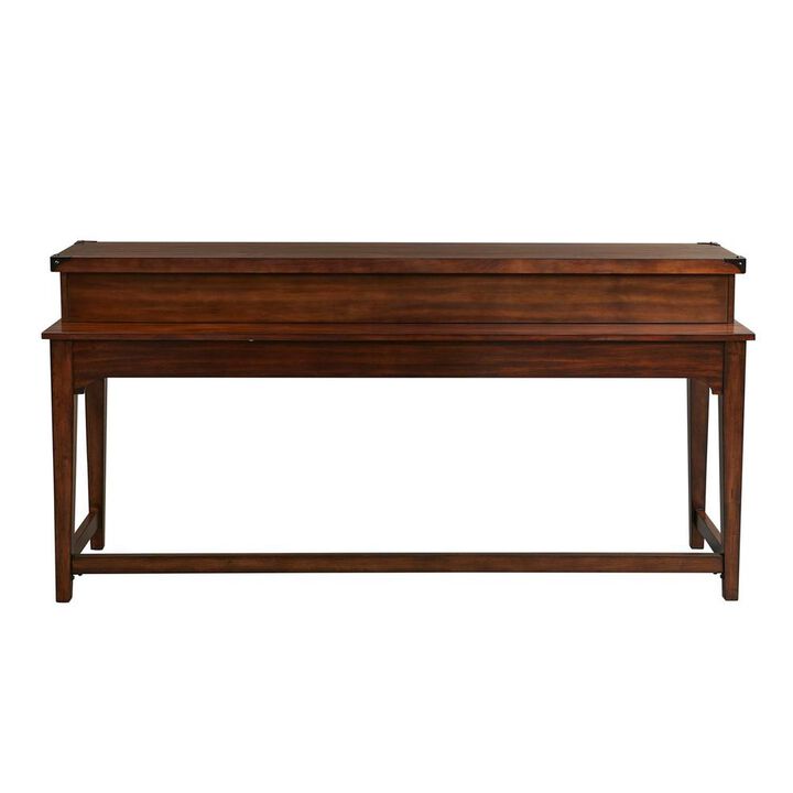 Liberty Furniture Aspen Skies Console Bar Table in Russet Brown