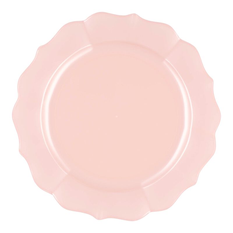 7.5" Pearl Pink Round Lotus Plastic Salad Plates (120 Plates) image number 0
