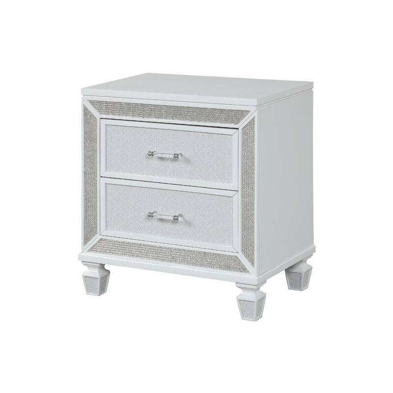 Streamdale Crystal Nightstand Made With Wood Finished