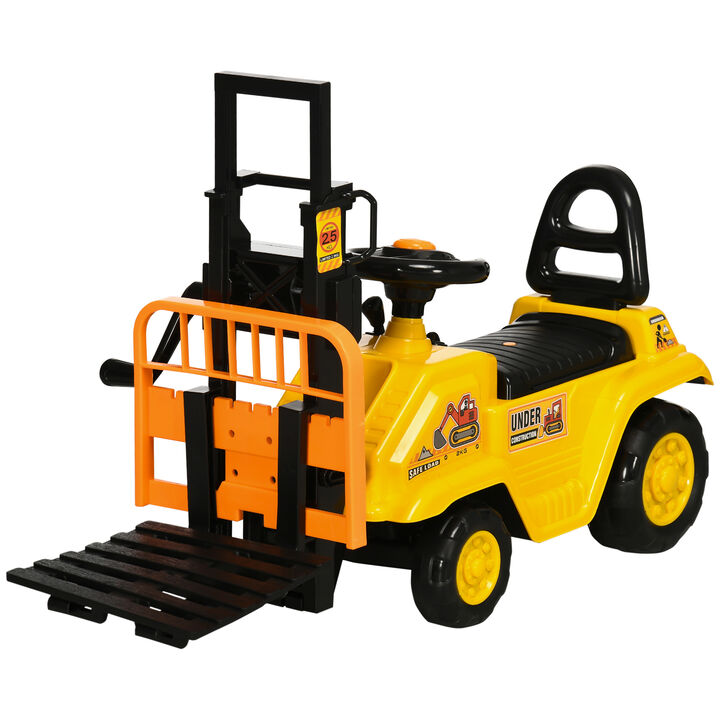BreeBe Construction Forklift Ride On Toy with Storage Seat