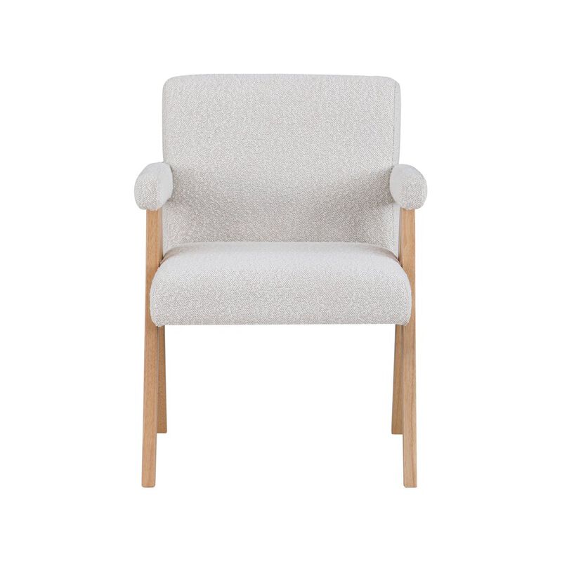 Meridian Furniture Woodloch Cream Boucle Fabric Accent Chair