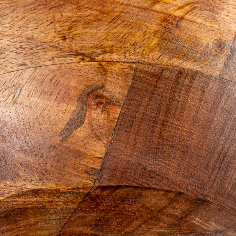 Mango Wood Footed Bowl, Natural image number 4