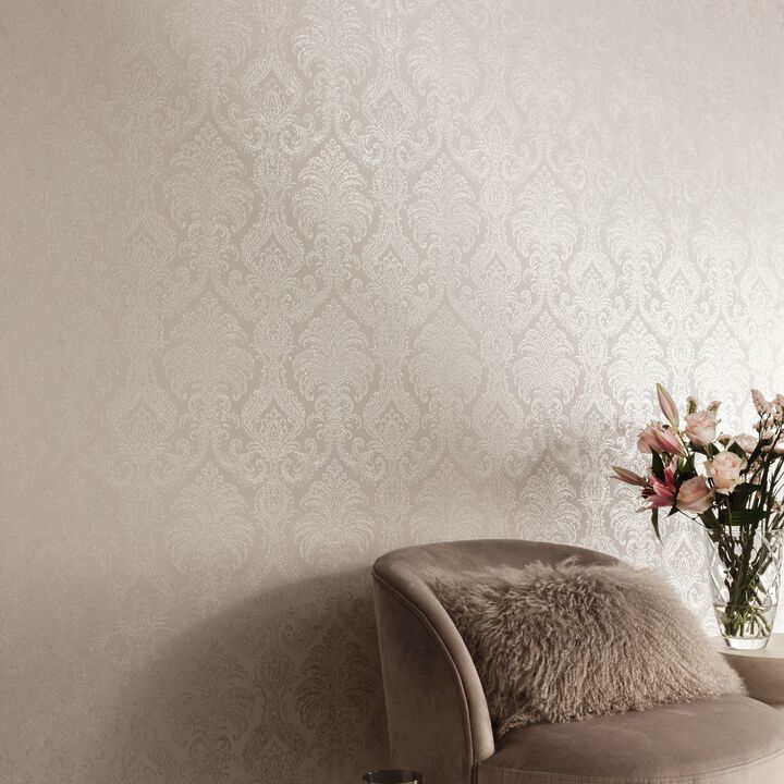 Very Medallion All-over Print Beige Wallpaper VE3202