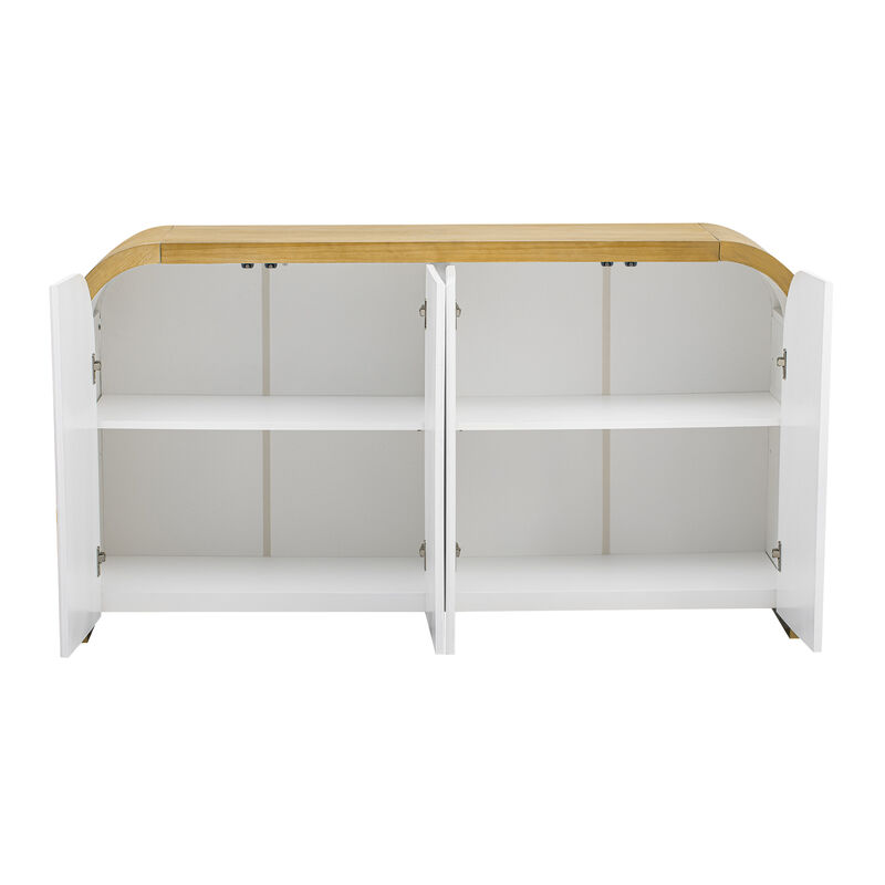 Merax 4-door Panel Cabinet with Adjustable Shelves