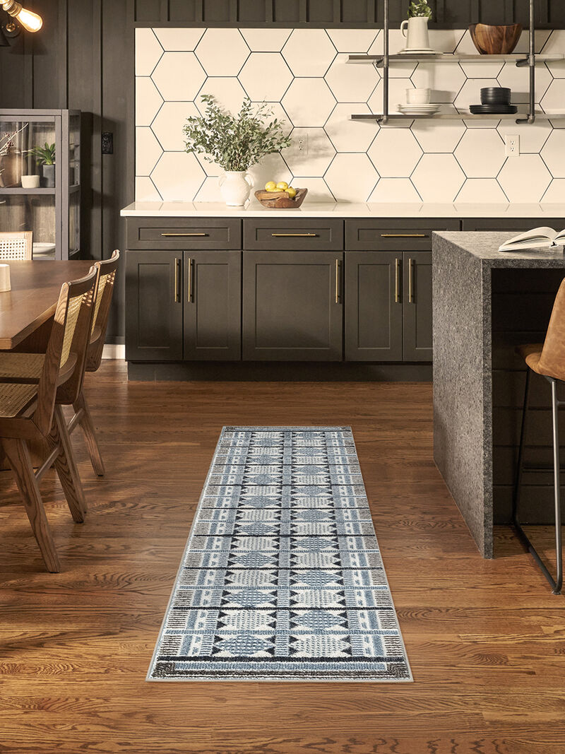 Nordic NRC06 Blue 2' x 6' Rug