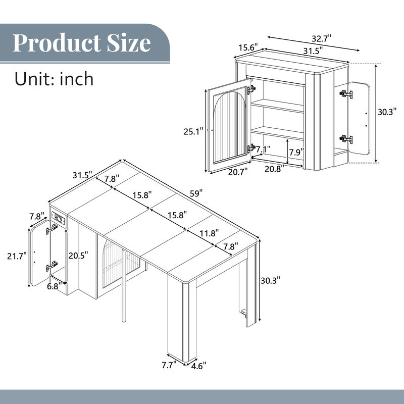 Merax Modern Extendable Dining Table: Versatile & Smart