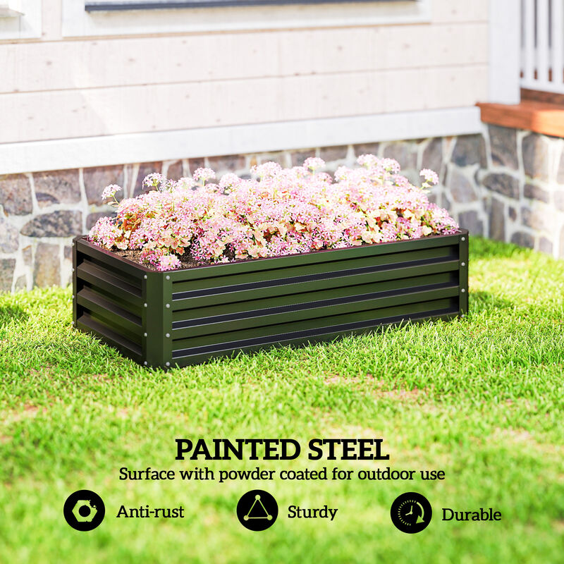Hivvago 4' x 2' Raised Planter for Garden or Backyard image number 3