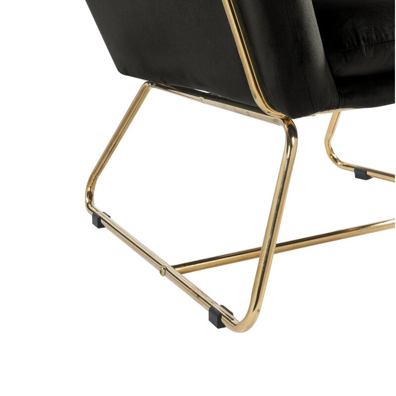 Streamdale Keira Velvet Accent Chair With Metal Base