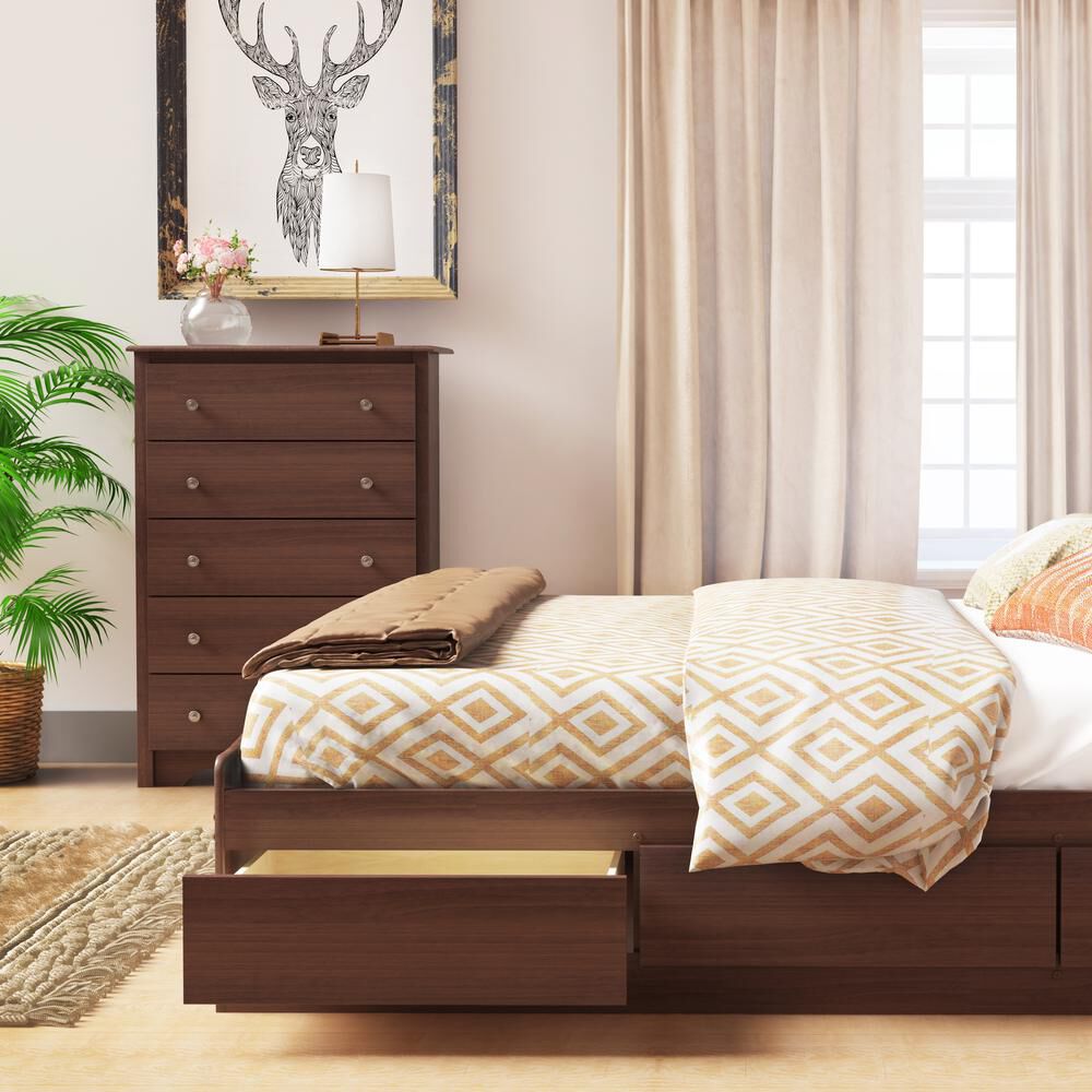 Prepac Cherry Monterey 5 Drawer Chest - Thumbnail 4