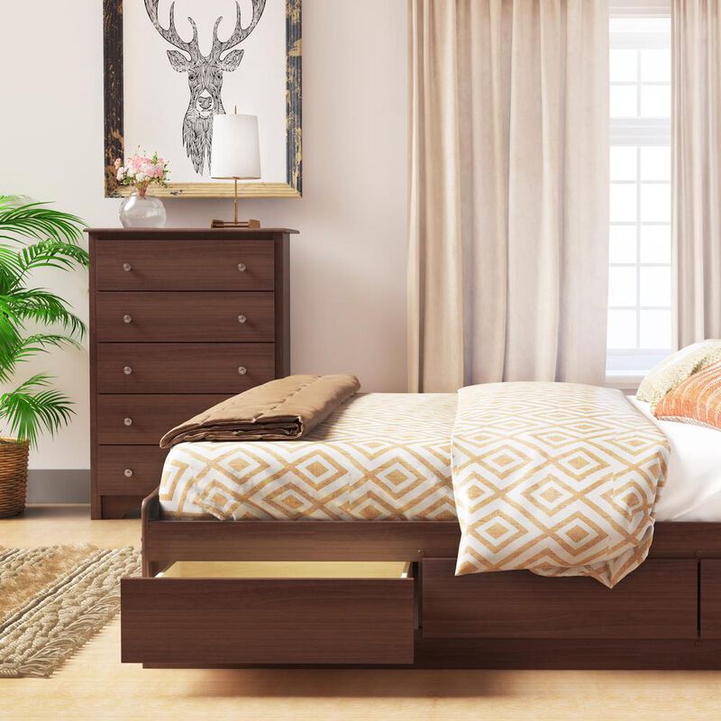 Prepac Cherry Monterey 5 Drawer Chest