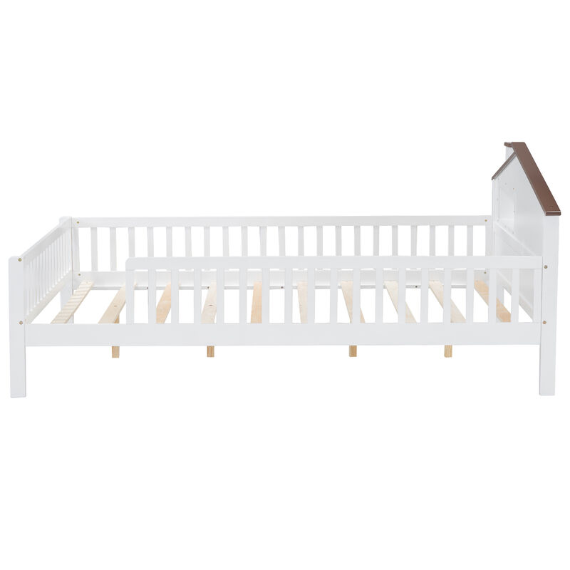 Merax House Platform Bed with LED Light