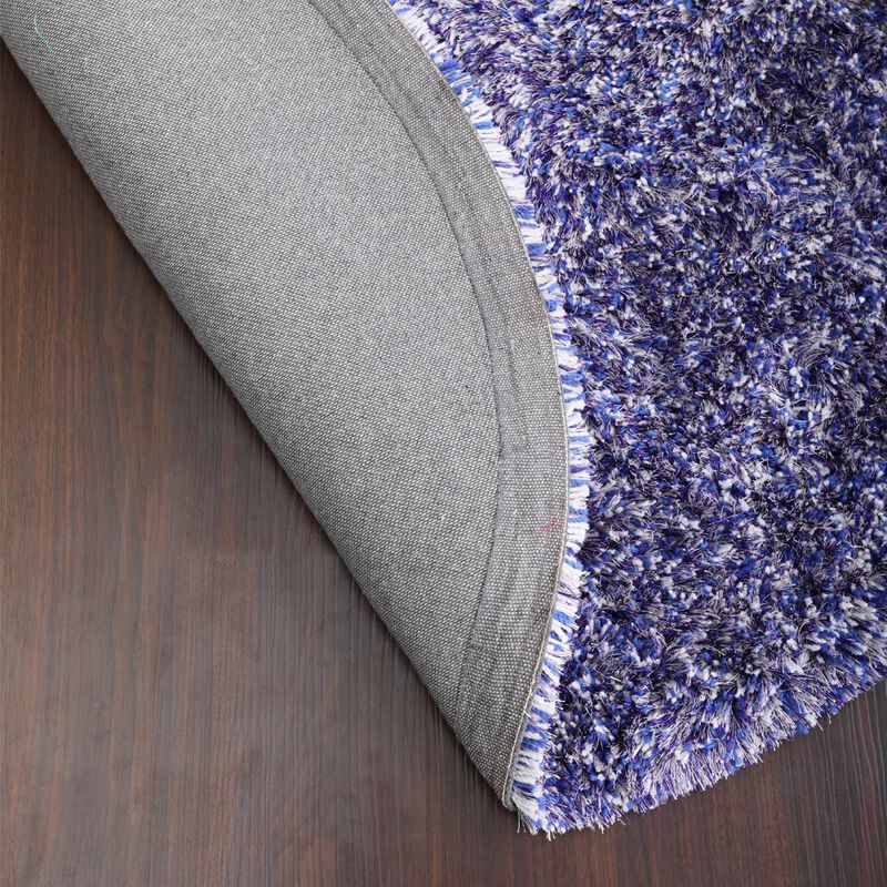 RUGSOTIC CARPETS HAND TUFTED SHAG POLYESTER ECO-FRIENDLY AREA RUGS  - Round, Size, Solid Plain Design, High Pile Thick Handmade Anti Skid Area Rugs for Living Room, Bed Room K00111 image number 7