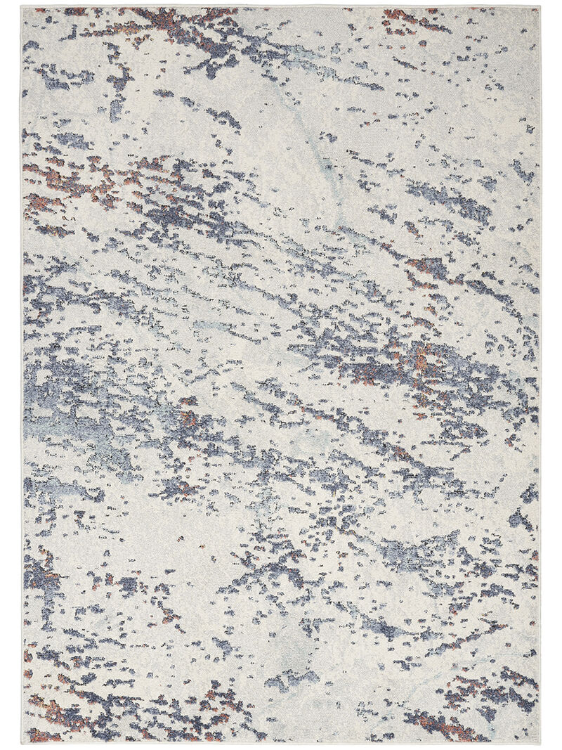 Motion MTT04 Ivory/Blue 5'3" x 7' Rug