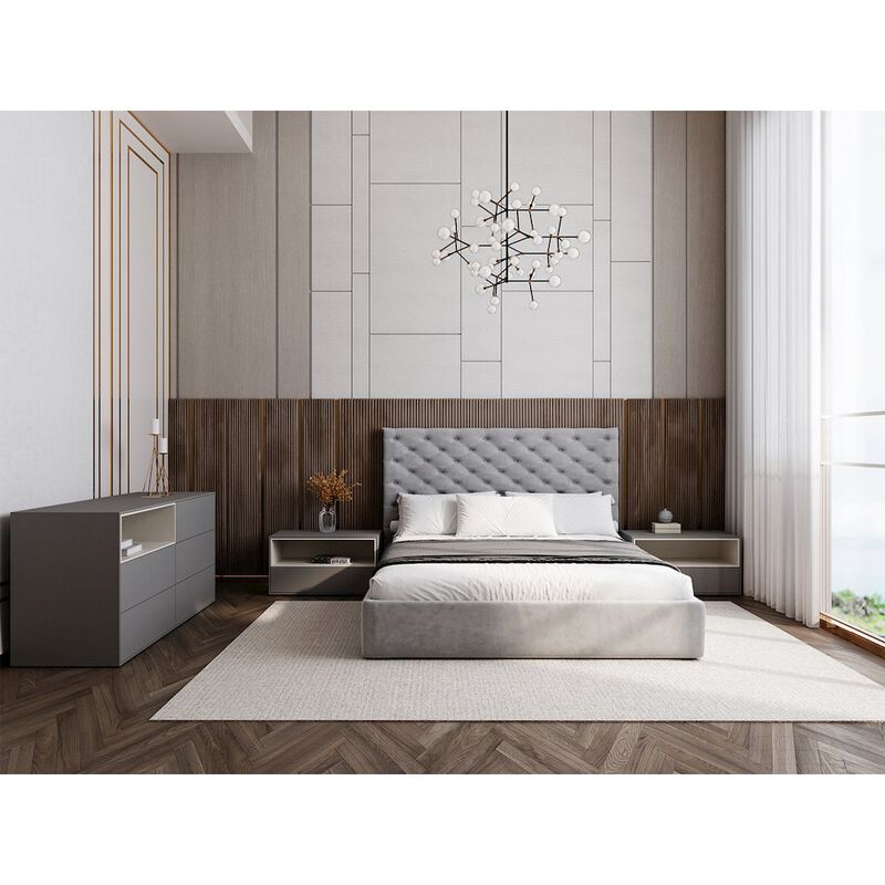 Casabianca Home Santino Dresser In Dark Gray Matte