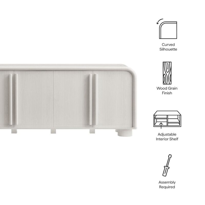 Bellamy 63" Curved Sideboard Cabinet image number 1