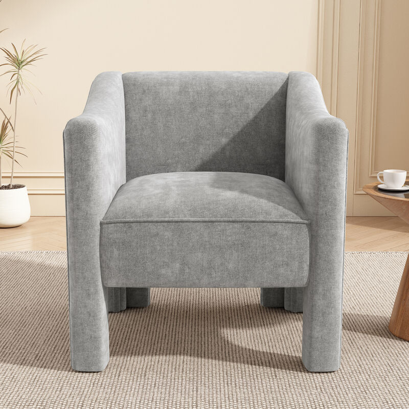 Merax Modern Barrel Accent Chair with Wraparound Enclosed Arms image number 1