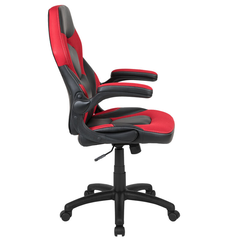 X10 Gaming Chair Racing Office Ergonomic Computer PC Adjustable Swivel Chair with Flip-up Arms, / LeatherSoft image number 7
