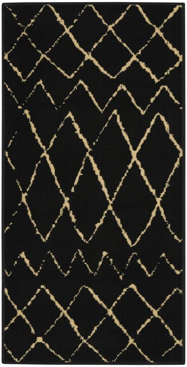 HomeRoots Abstract Power Loom Distressed Area Rug