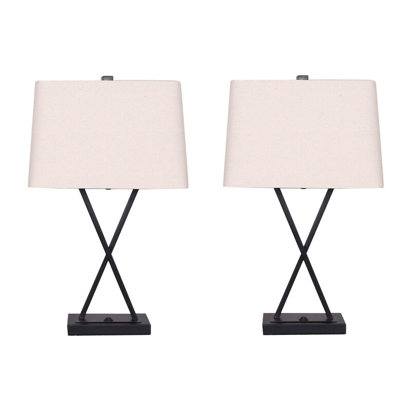 Metal X Bar Accent Tbl Lamps image number 0