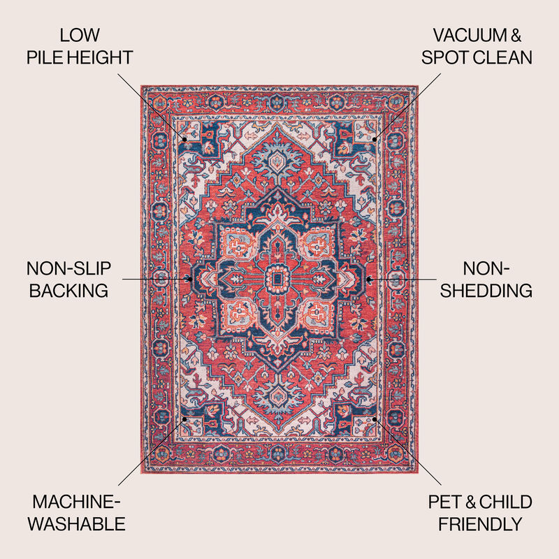 Cirali Ornate Large Medallion Machine-Washable Area Rug